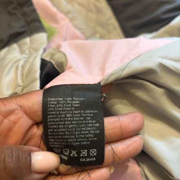 Helly Hansen Down Jacket Womens Small Multicolor Quilted Hiking Full Zipper - Picture 9 of 9